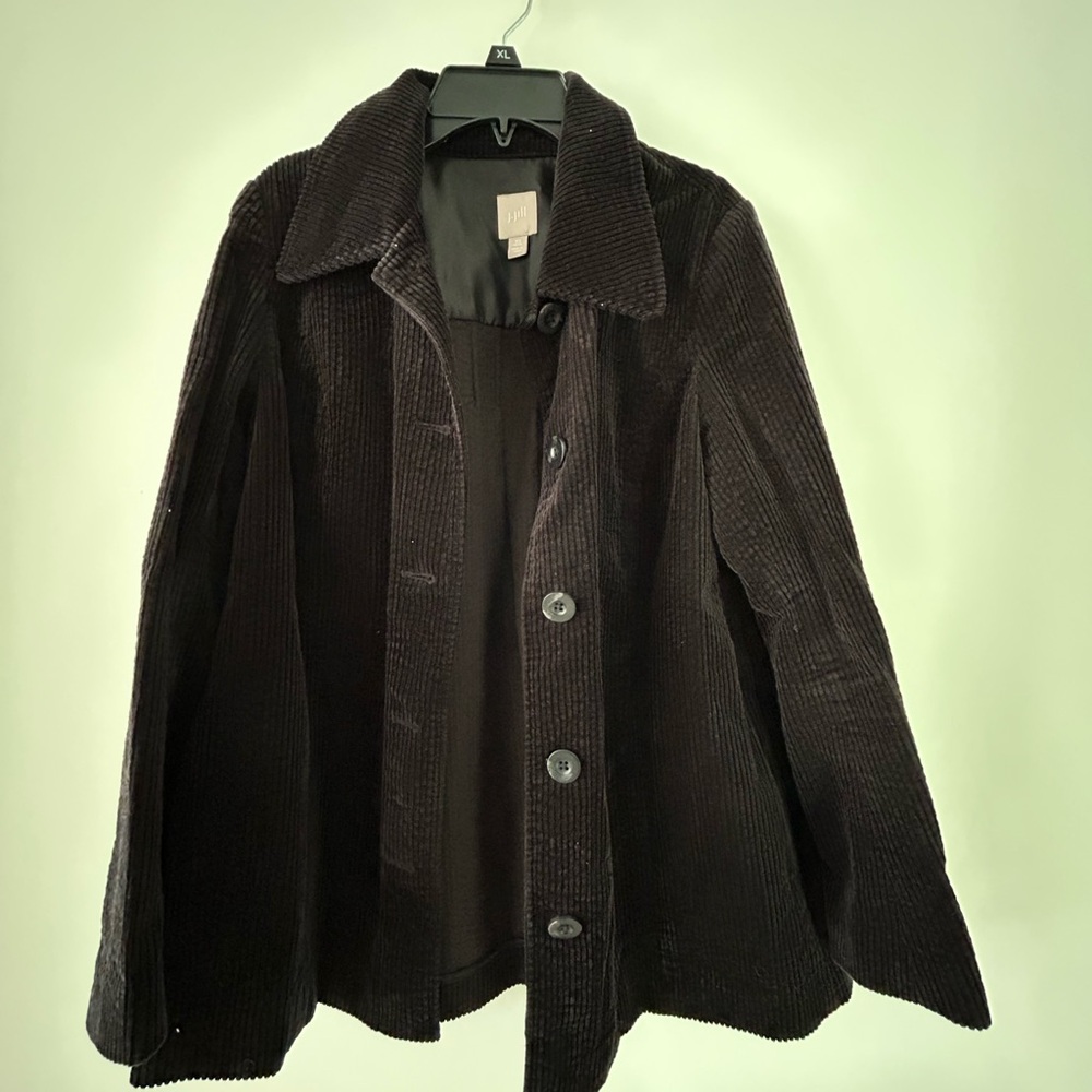 XS J.Jill Women's Black Corduroy Jacket
